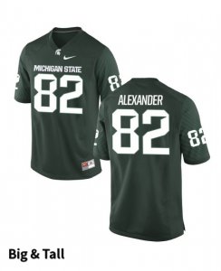 Men's Javez Alexander Michigan State Spartans #82 Nike NCAA Green Big & Tall Authentic College Stitched Football Jersey KB50M11YX